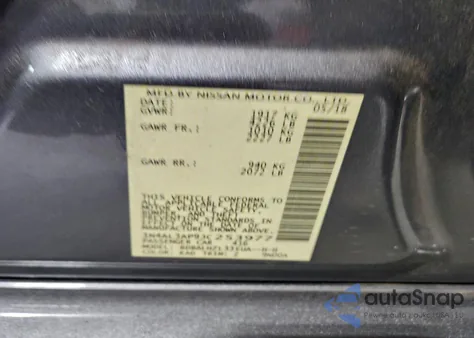 2018 Nissan Altima 2.5 z USA, uszkodzony, nr VIN 1N4AL3AP9JC253977